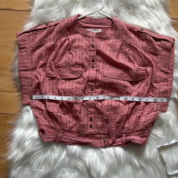 NWT Anthropologie Short-Sleeve Cinched Safari Top - Picture 10 of 10